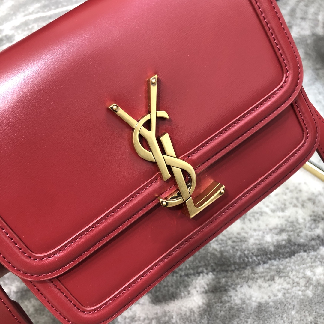 Saint Laurent Solferino Box Small Calfskin Handbag Shoulder Bag Red 634306 